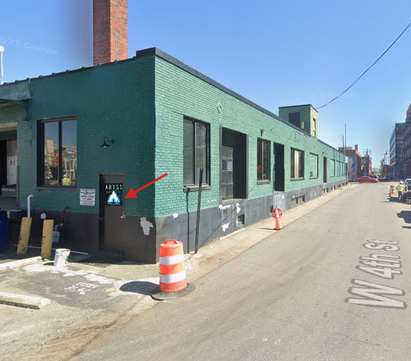 Photo of the building showing the rear entrance for ABYSS